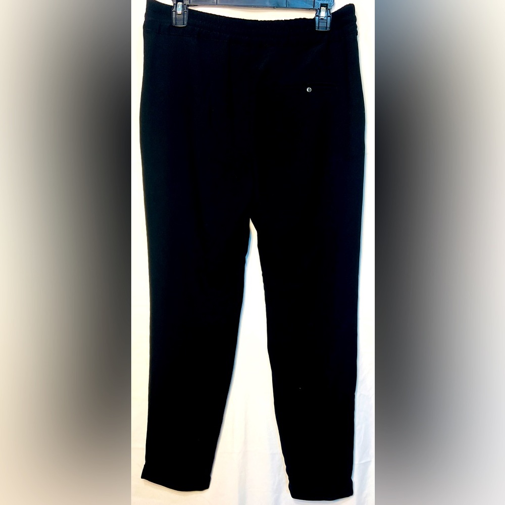Zara Basic Black Elastic Drawstring Cuffed Pants … - image 2